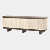 Global Views Emory Media Cabinet - Wire-Brushed Eucalyptus & Resin