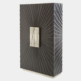 Global Views Pleated Cabinet - Tall - Black Onyx