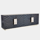 Global Views Pleated Media Cabinet - Black Onyx