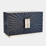 Global Views Pleated Two-Door Cabinet - Black Onyx