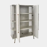 Global Views Arbor Tall Cabinet - Whitewashed Oak