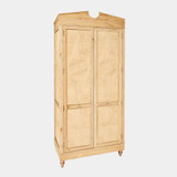 Global Views Directoire Tall Cabinet - Natural Oak & Banswara Marble