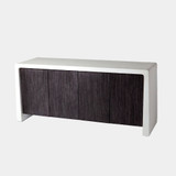 Global Views Karl Cabinet - White Resin & Walnut
