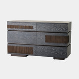 Global Views Brazil Dresser - Black Cerused Oak & Bronze