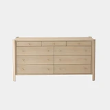 Global Views Paxton Dresser - Bleached White Oak & Brass