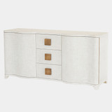 Global Views Toile Linen Credenza - Belgian Linen & Antique Brass