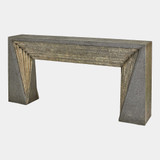 Global Views Deco Console Table - Antiqued Nickel