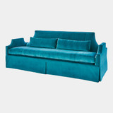 Global Views Diana Skirted Sofa - Dragonfly Blue