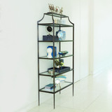Global Views Lescot Etagere - Bronze & Glass