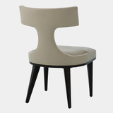 Global Views Anvil Back Dining Chair - Ivory Leather