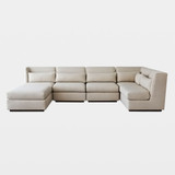 Global Views Alder Sectional Left Arm Chair - Moonstone