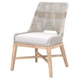 Essentials For Living - Tapestry Dining Chair in Taupe & White Flat Rope, Taupe Stripe, Performance Pumice, Natural Gray Mahogany