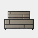 Global Views Brazil Bed - King - Black Cerused Oak