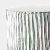 Global Views Bromily Textured Wave Stool - Shiny Gray