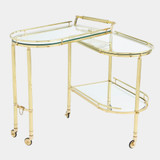 Global Views Gallery Folding Bar - Shiny Brass