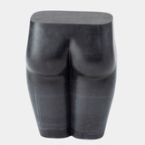 Global Views L'Homme Stool - Black Marble