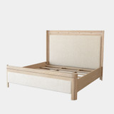 Global Views Paxton King Bed - Bleached Oak
