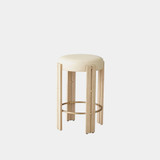 Global Views Paxton Counter Stool - Beige Leather