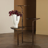 Global Views Unity Pedestal with Glass - Bronze