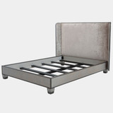 Global Views Argento King Bed - Silver Gray