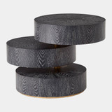 Global Views Pivot Side Table - Ebony Cerused