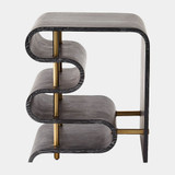 Global Views Traverse Side Table - Ebony Cerused