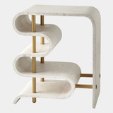 Global Views Traverse Side Table - White