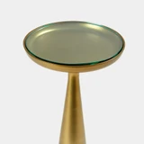 Global Views Minaret Accent Table - Satin Brass
