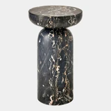 Global Views Tumble Accent Table - Golden Portoro Marble 