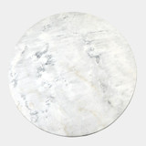 Global Views Cassian Flute 48" Dining Table - Marble & White