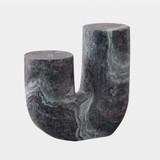 Global Views Stentorian Marble Tube Table - Black