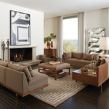 Global Views Latitudes Modular Sectional Corner Table - Walnut