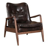 Zuo Modern Bully Lounge Chair & Ottoman Brown