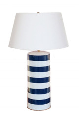 Dana Gibson Blue Stripe Stacked Lamp