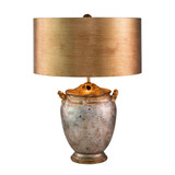  Lucas + McKearn Jackson 1 Light Table Lamp in Gold and Distressed Silver