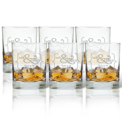 Double Old Fashioned - Set Of 6 (Glass) : Mr & Mrs 2017