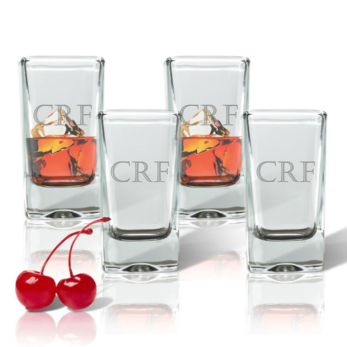 Personalized Shot/Dessert Glass (Set Of 4)( Standard Carving Options)