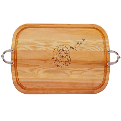 Everyday Collection: Large Serving Tray With Nouveau Handles Santa Ho! Ho! Ho!