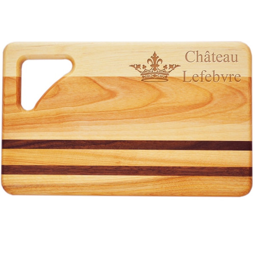 Small Integrity Cutting Board 10'' X 6'' - Personalized Fleur De Lis