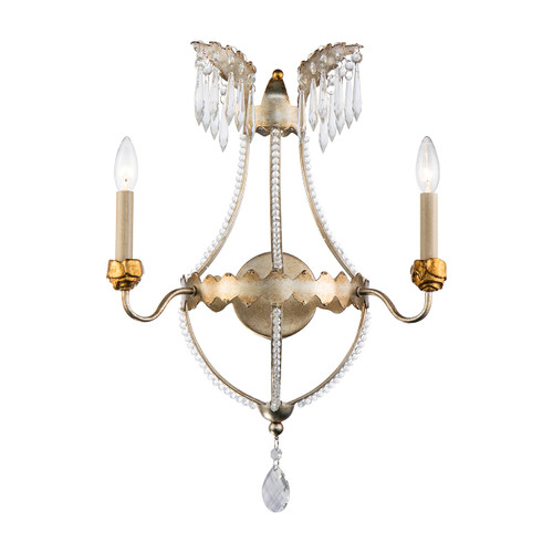 Silver and Gold 2 Light Empire Wall Sconce