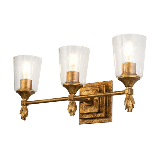 Vetiver 3 Light Vanity In Antique Gold