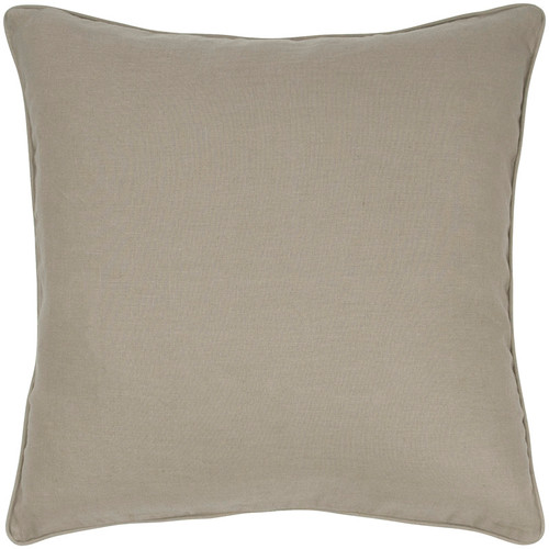 Solid Linen Cotton Pillow Brown 
