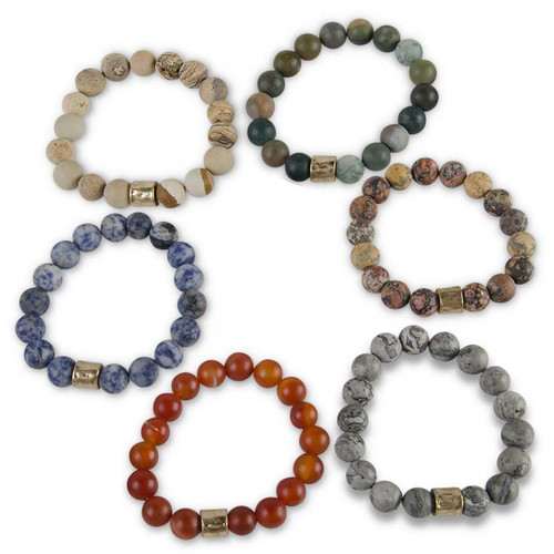 Assorted Multi Stone Bead Stretch Bracelet Program