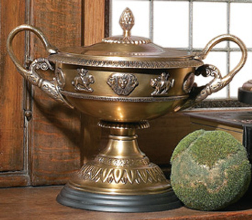 14 Inch Brass Compote With Lid