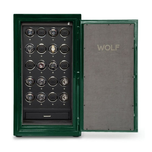 Wolf 1834 - Atlas 20 Piece Winder Safe in Green (492041)