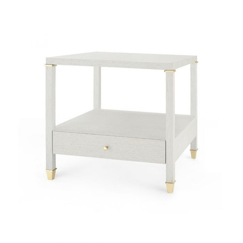 Pascal 1-Drawer Side Table, Silver Shimmer