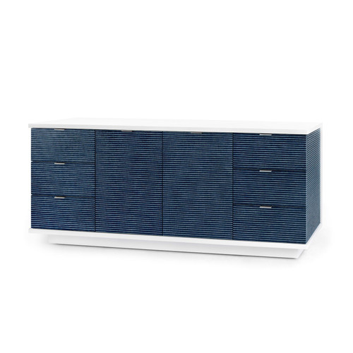 Cosmopolitan AV Cabinet/Buffet Navy Blue Pencil Stripe