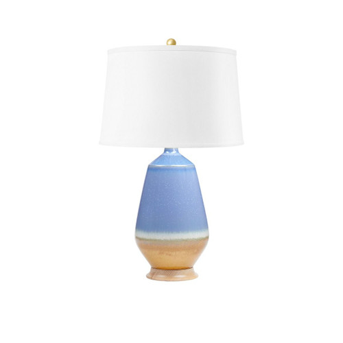 Tupelo Lamp, Light Blue & Brown