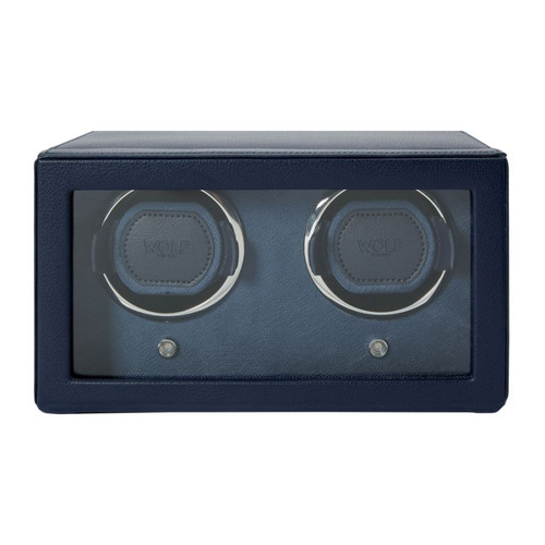Wolf 1834 - Cub Double Watch Winder With Cover in Navy (461217)