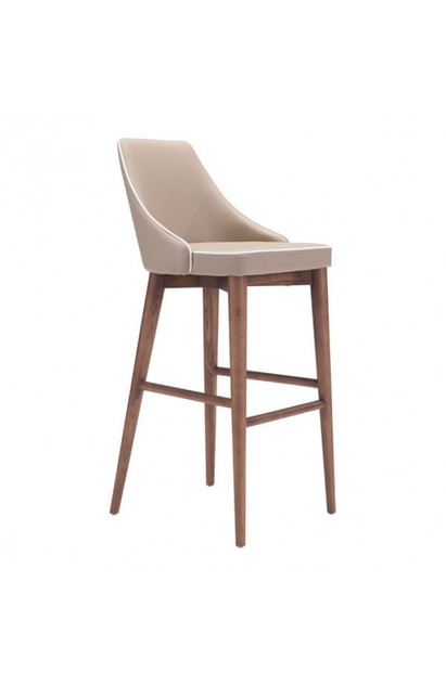 Zuo Modern Moor Bar Chair Beige